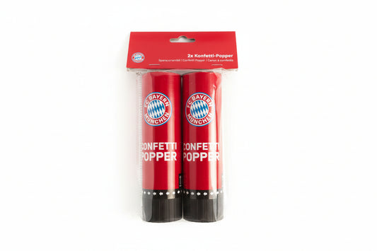 Amscan FC Bayern München Konfetti-Popper 2er Pack 4,2 cm x 15 cm