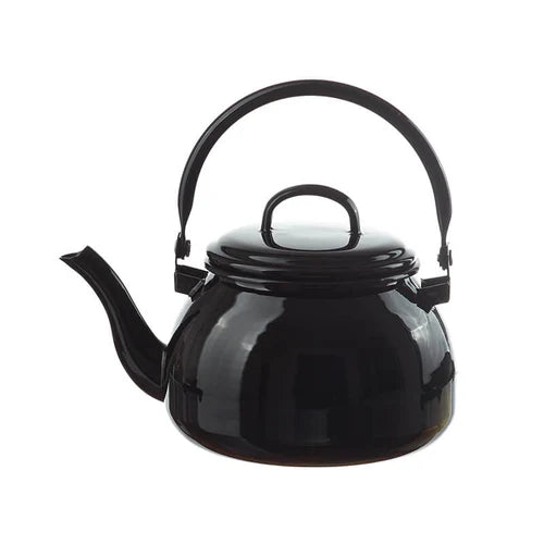 Münder Email Wasserkessel emailliert 20,0 cm x 23,0 cm x 16 cm 2 Liter, Farbe schwarz